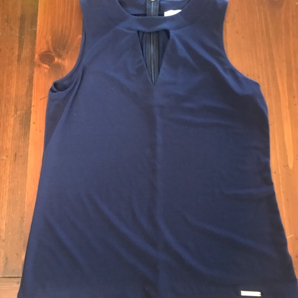 Michael Kors Tops - ‼️HOLDING ‼️MICHAEL KORS NAVY  SLEEVELESS BLOUSE